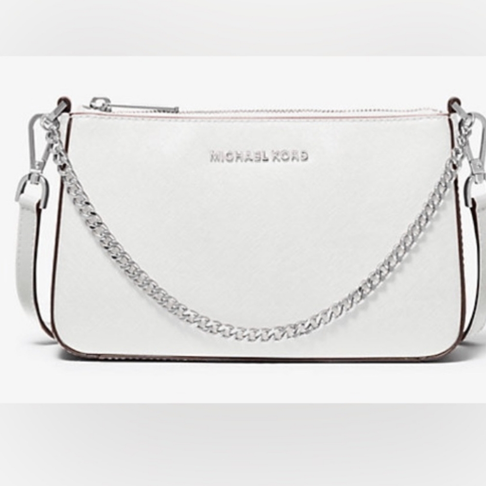 Michael Kors White Mini Bag with Chain Strap